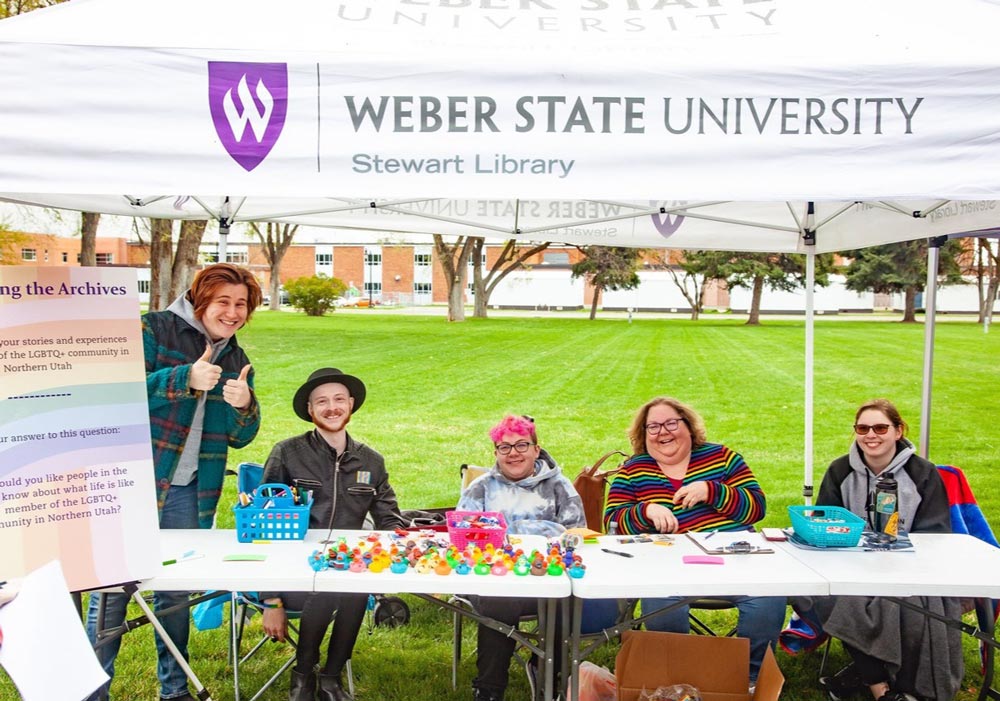The Queering The Archives team at Pride.